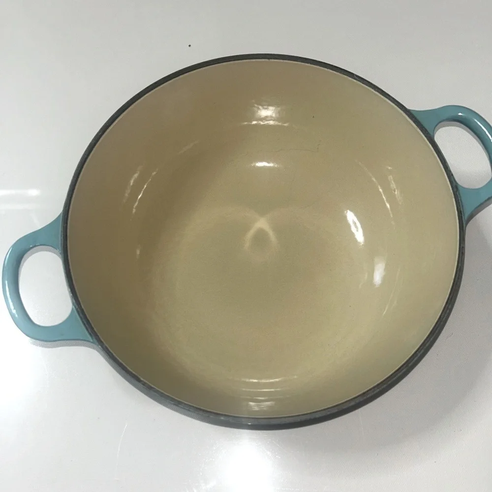 Rare Le Creuset Caribbean Blue 22cm Marmite Dutch Oven Cast Iron France